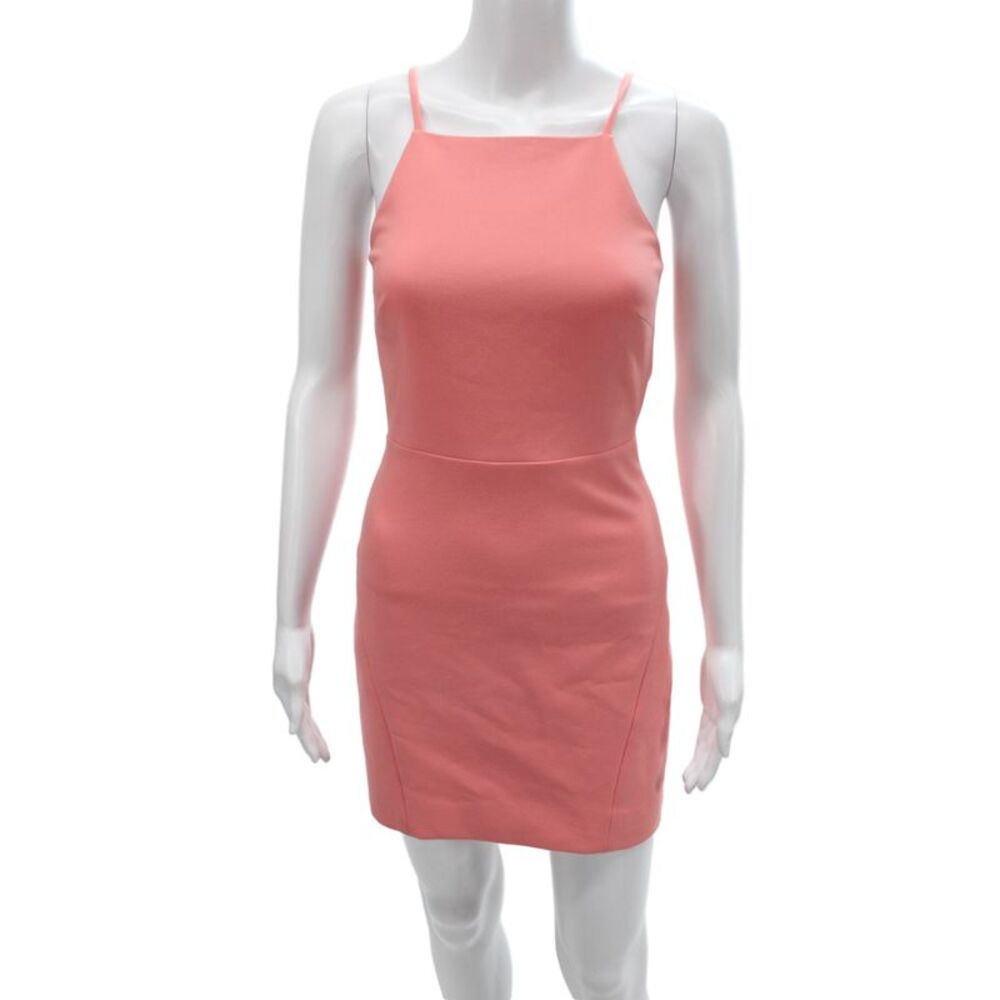 Elizabeth & James Women Bodycon Pink Square Neck Sleeveless Mini Dress Size 0